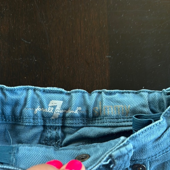 7 For All Mankind Blue Denim Jeans - Picture 2 of 5